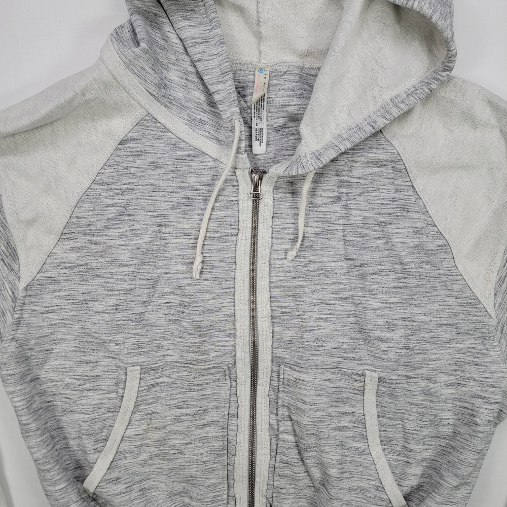FP Movement by Free People Gray and White Hoodie Sweater Medium - Picture 2 of 7
